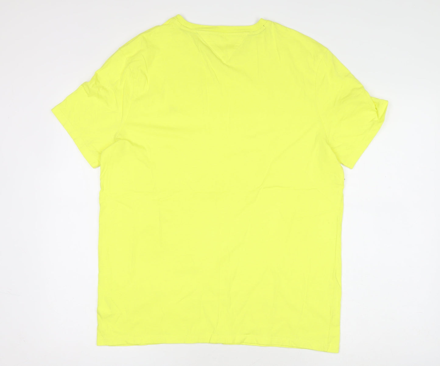 Tommy Hilfiger Men’s Yellow Basic Cotton Crew Neck T-Shirt M