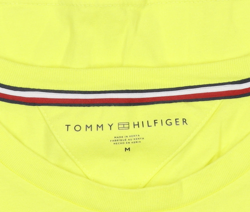 Tommy Hilfiger Men’s Yellow Basic Cotton Crew Neck T-Shirt M