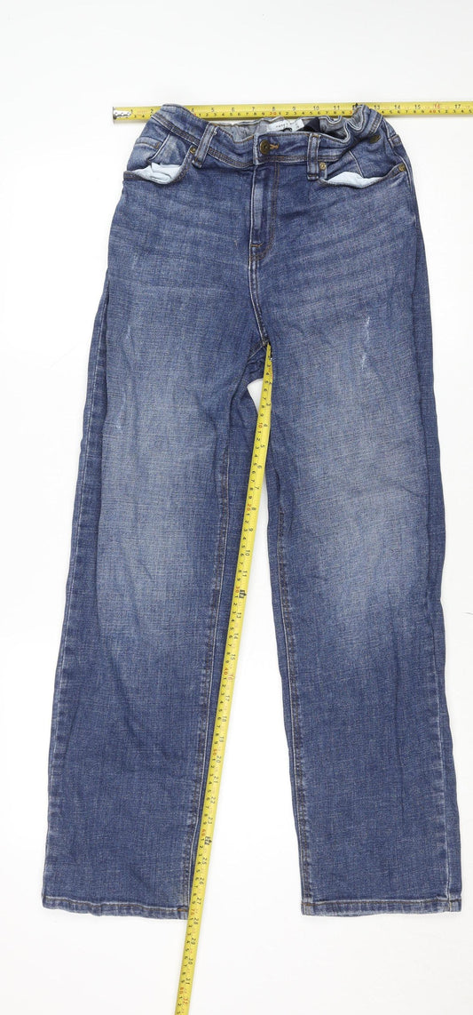 Name It Girls Blue Denim Straight Jeans Adjustable Waist Size 16 Years