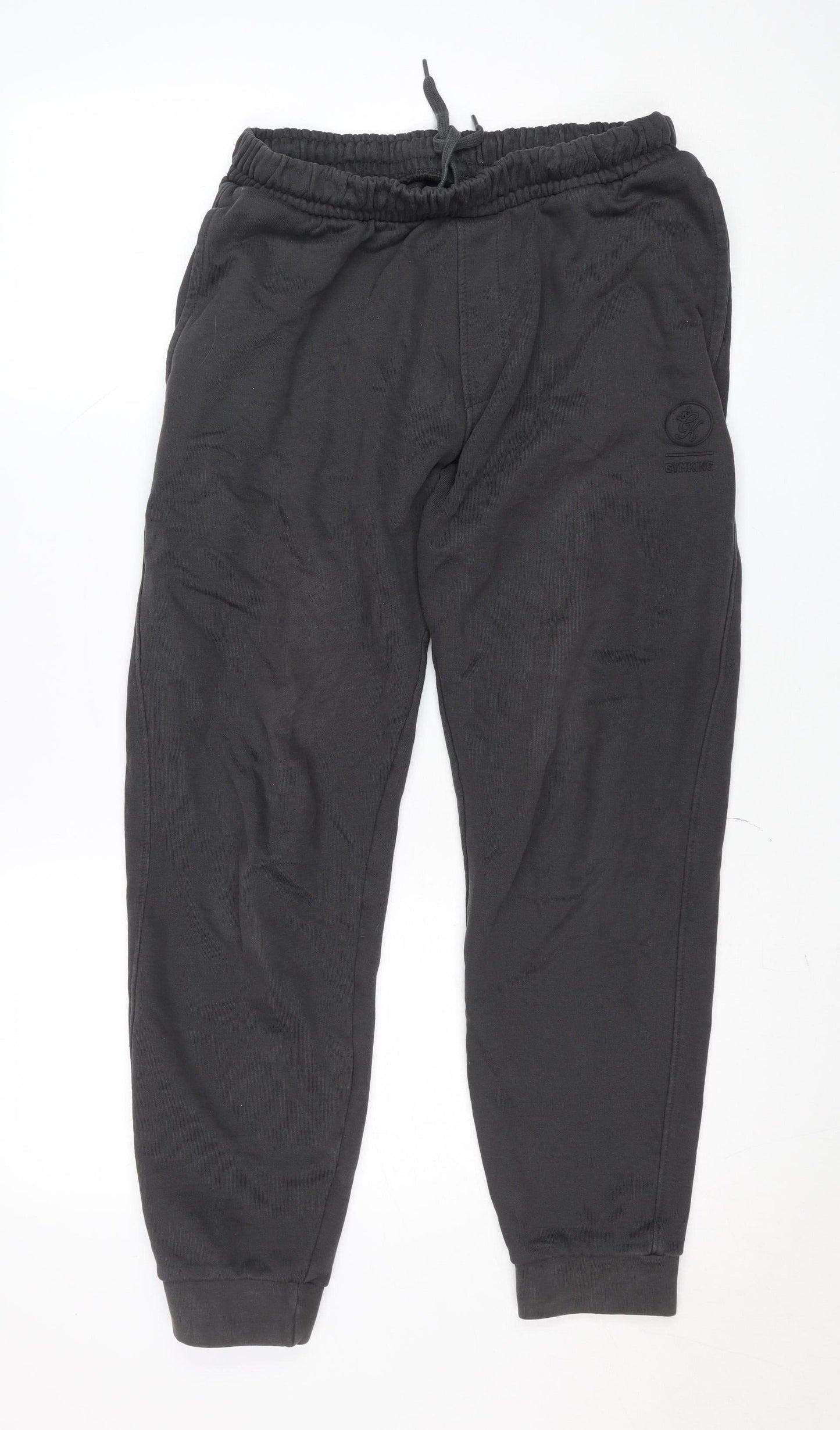 SikSilk Womens Black Regular Fit Fleece Sweatpants M