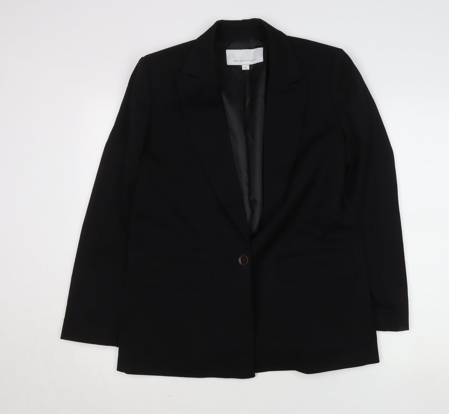 Exclusive by George Women's Black Blazer Jacket Size 12 Regular Fit