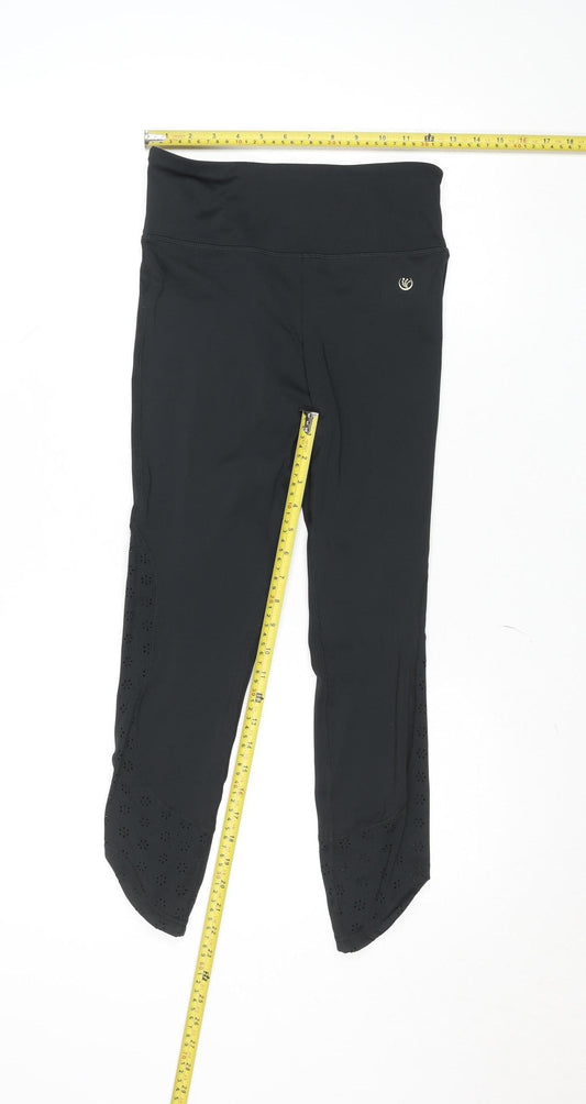 Dunnes Stores Women's Black Capri Leggings Small Performance Sport