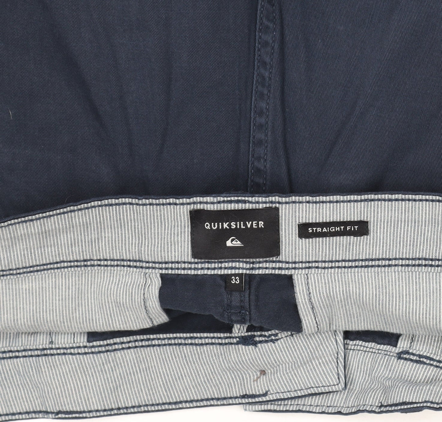 Quiksilver Men's Blue Chino Shorts Size 33 Straight Fit