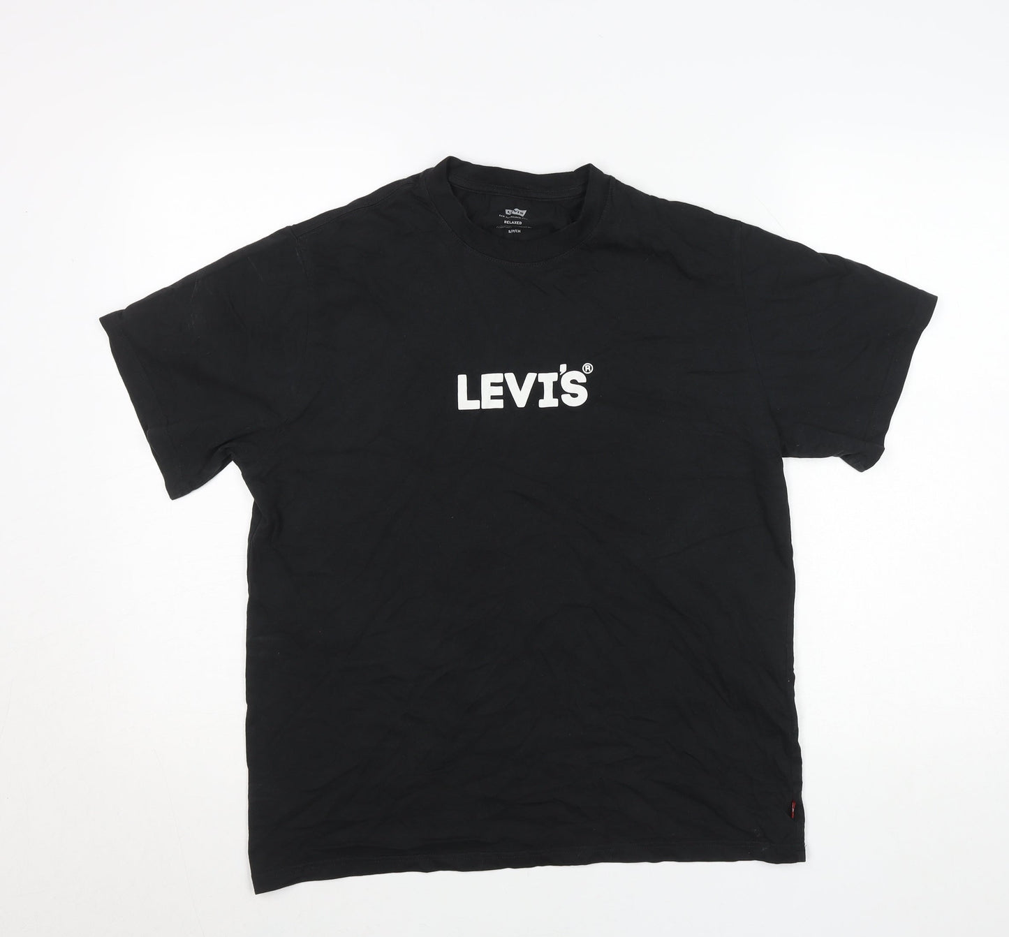 Levi's Men's Black Relaxed Fit Logo Cotton T-Shirt Size S