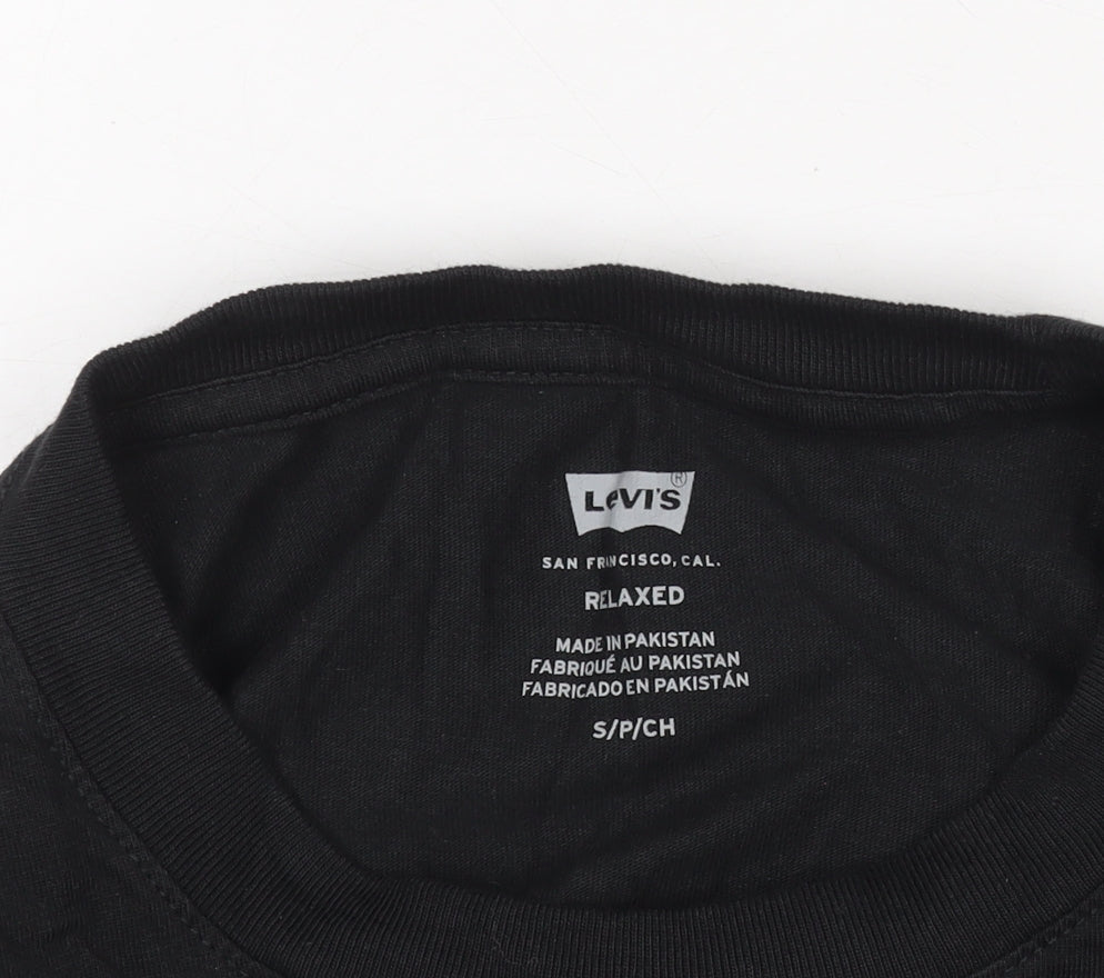 Levi's Men's Black Relaxed Fit Logo Cotton T-Shirt Size S