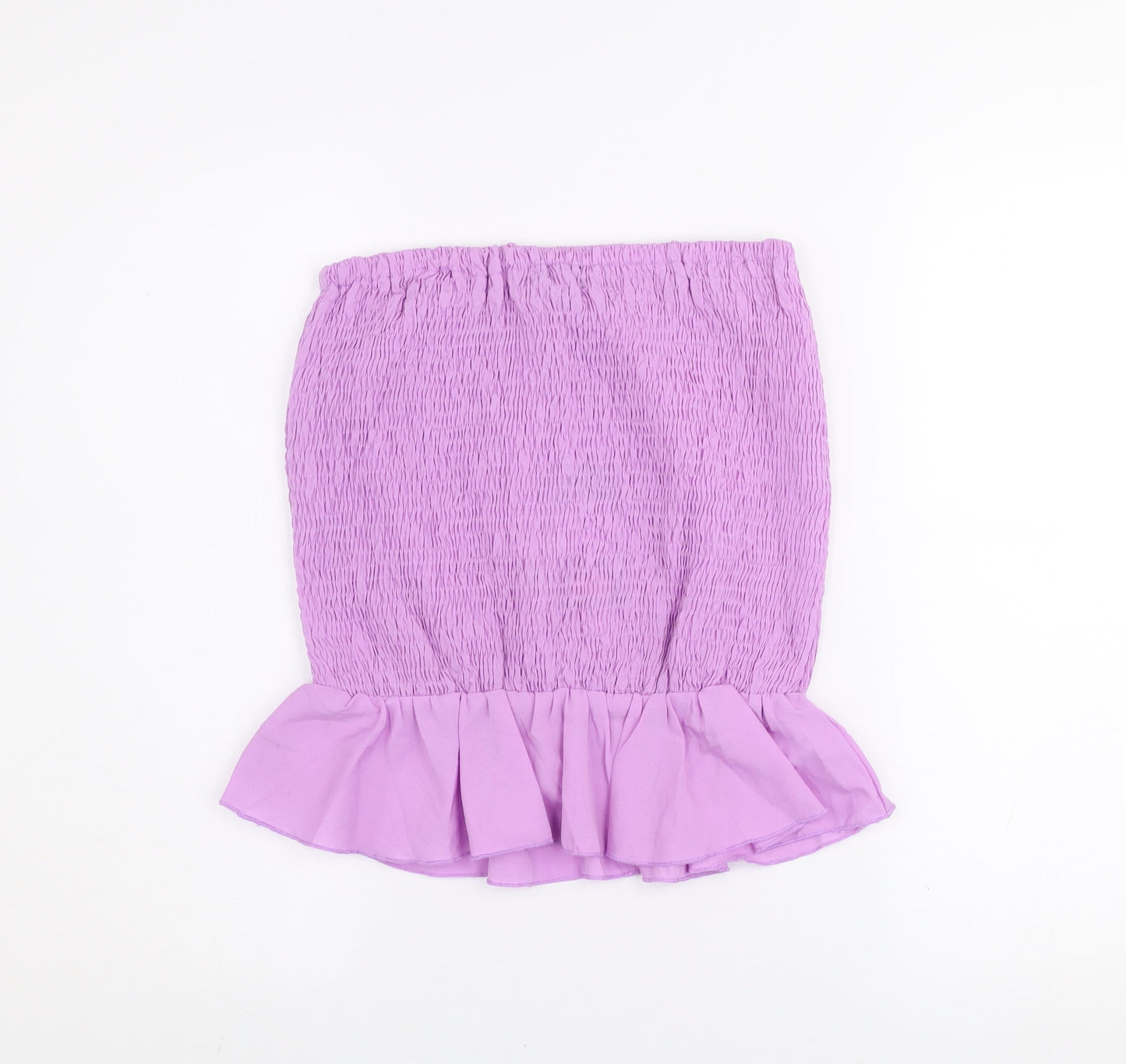 South Beach Women’s Purple Strapless Ruffle Camisole Top Size S