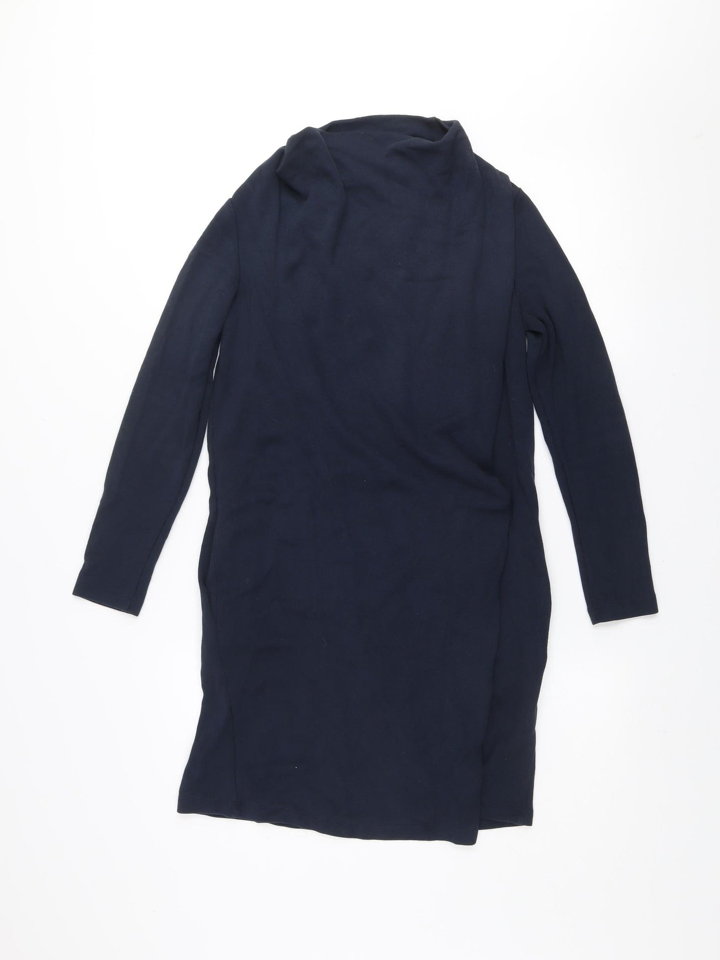COS Women’s Blue Long Sleeve Shift Dress Size S Viscose Blend