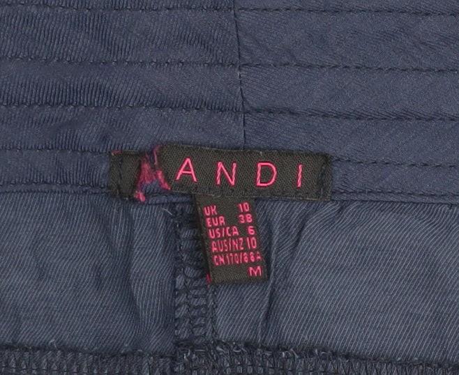 Mandi Women's Blue Cotton Blend Jogger Trousers Size 10