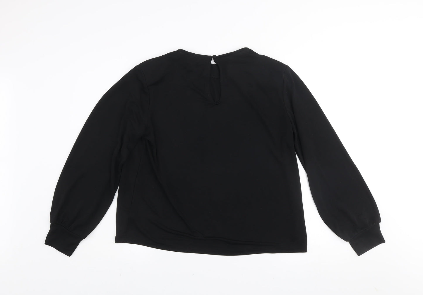 H&M Women’s Black Long Sleeve Polyester Blouse Size 12