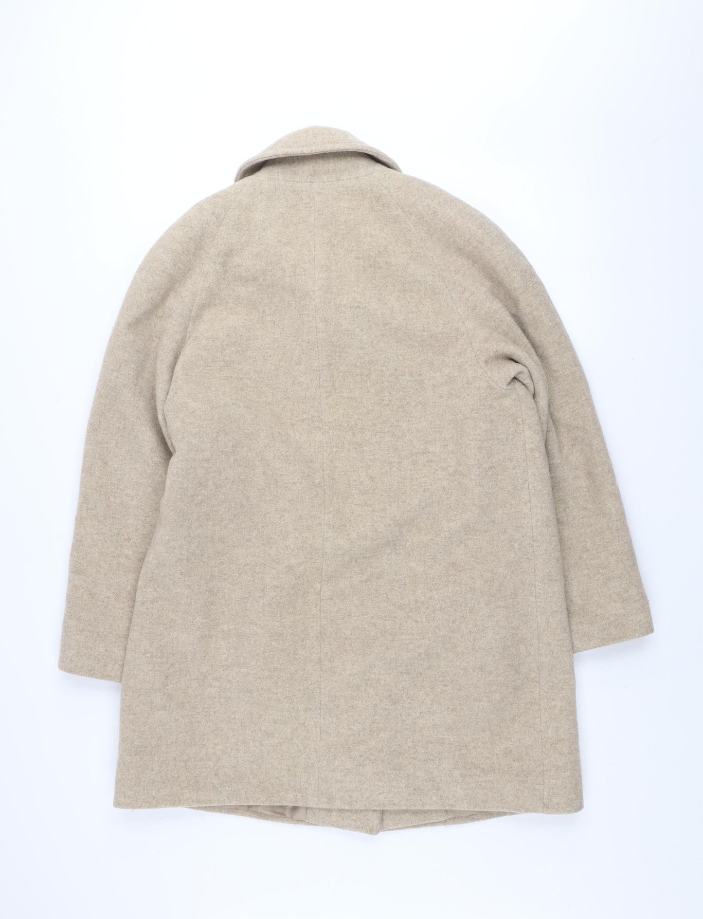 Bonmarché Women’s Beige Wool Blend Mid-Length Coat Size 12