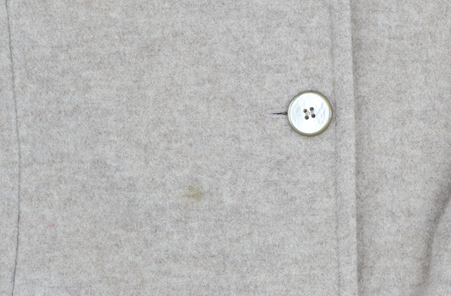 Bonmarché Women’s Beige Wool Blend Mid-Length Coat Size 12