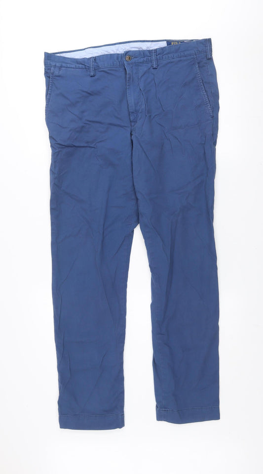Ralph Lauren Men's Blue Slim Stretch Chino Trousers 36x32