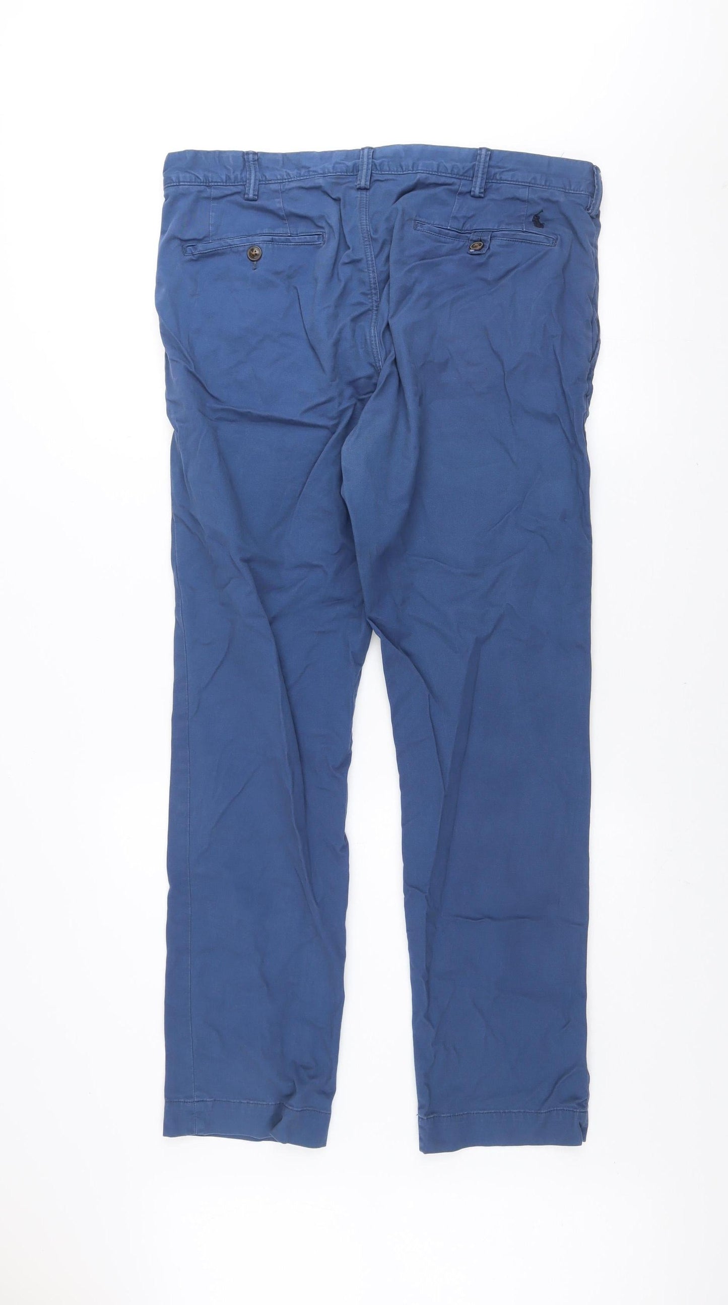 Ralph Lauren Men's Blue Slim Stretch Chino Trousers 36x32