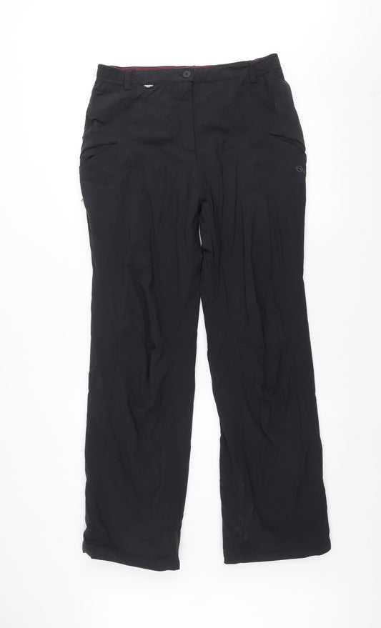 Sprayway Womens Black Size 12 Walking Trousers Outdoor Lightweight