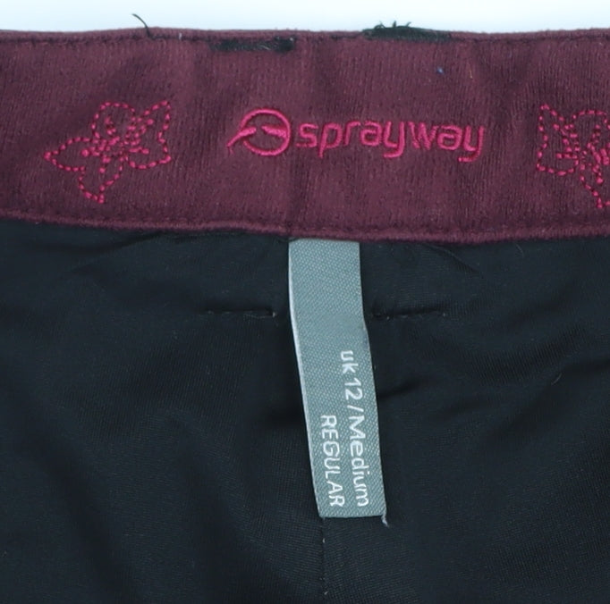 Sprayway Womens Black Size 12 Walking Trousers Outdoor Lightweight