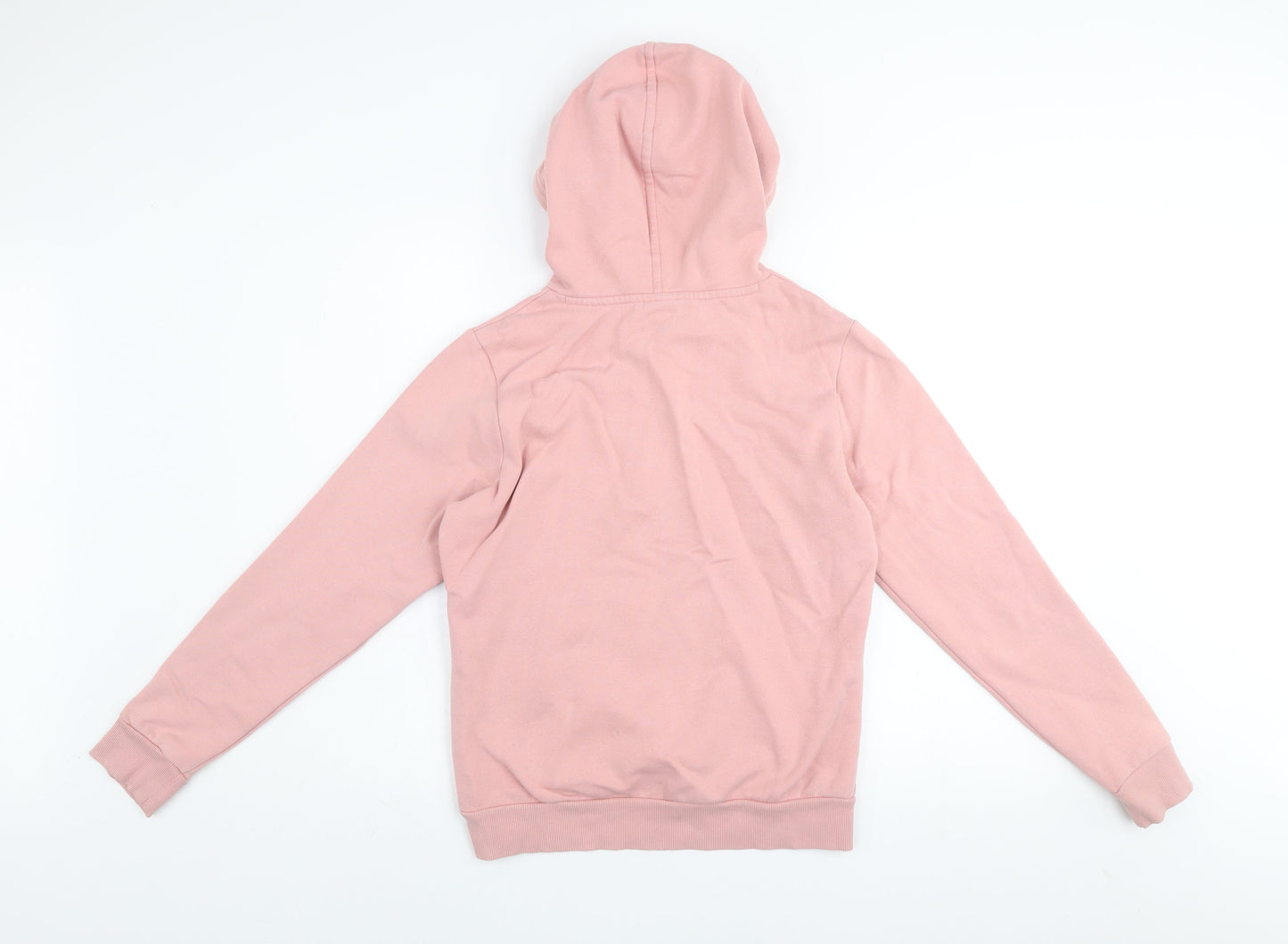 Puma Women Pink Pullover Hoodie Small Cotton Blend Logo Print