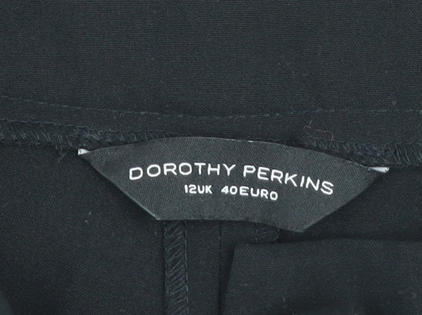 Dorothy Perkins Women Black Size 12 Wide-Leg Trousers