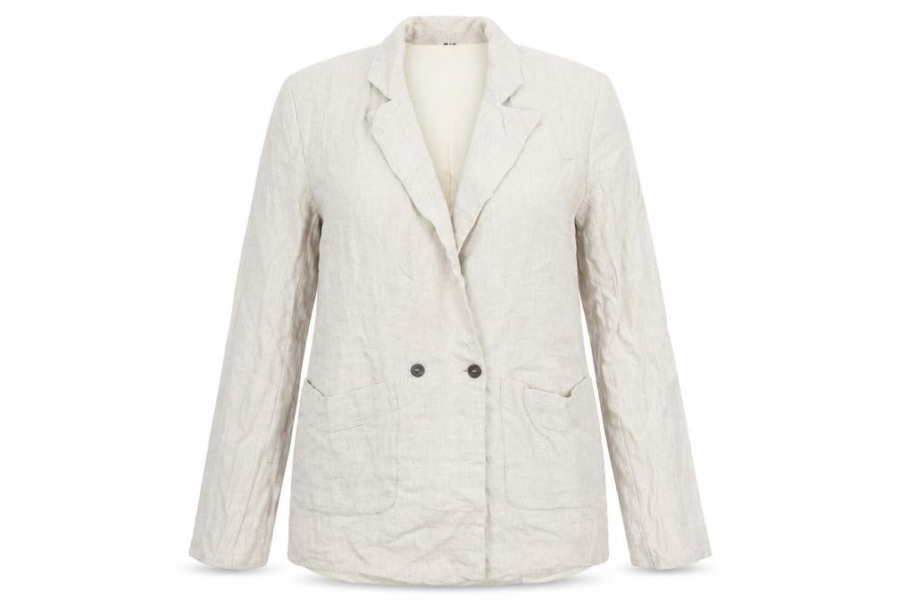 Topshop Women’s Beige Linen Blazer Jacket UK 8 Classic Style