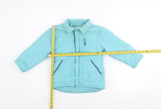 Leigh Tucker Willow Girls Blue Puffer Jacket 2-3 Years Lined Padded Coat