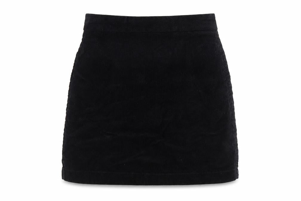 Next Women’s Black Corduroy Mini Skirt Size 6 High Waist