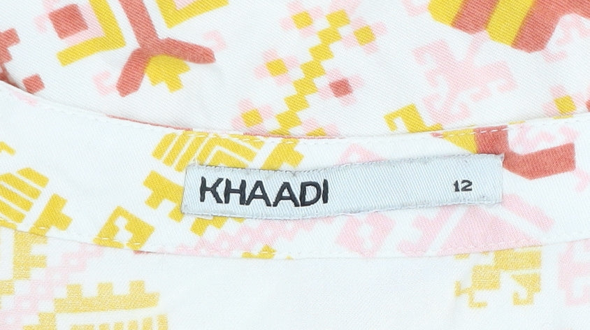 Khaadi Women’s Multicoloured Geometric Shift Dress Size 12