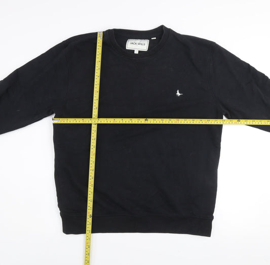 Jack Wills Men's Black Crew Neck Pullover Sweatshirt Size L