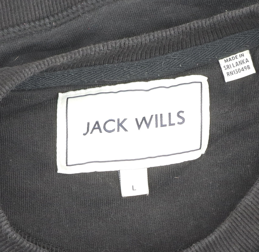 Jack Wills Men's Black Crew Neck Pullover Sweatshirt Size L