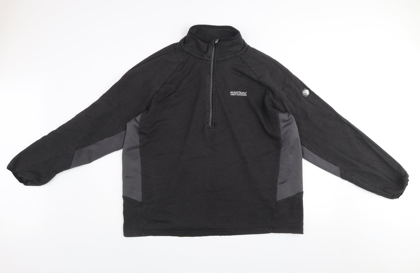 Regatta Men’s Black 2XL Pullover Fleece 1/4 Zip Sweatshirt