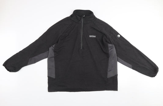 Regatta Men’s Black 2XL Pullover Fleece 1/4 Zip Sweatshirt