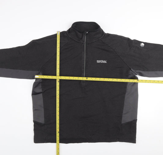 Regatta Men’s Black 2XL Pullover Fleece 1/4 Zip Sweatshirt