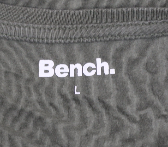 Bench Men's Green Cotton Regular Fit Short Sleeve Crew Neck T-Shirt L