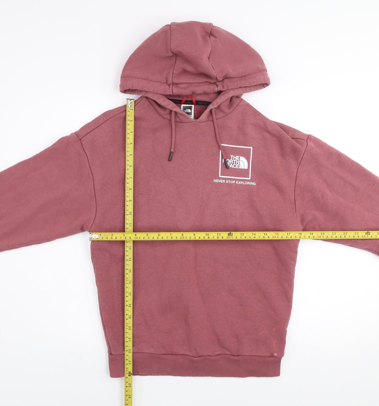 The North Face Womens Mauve Pullover Hoodie Small Cotton Blend Casual