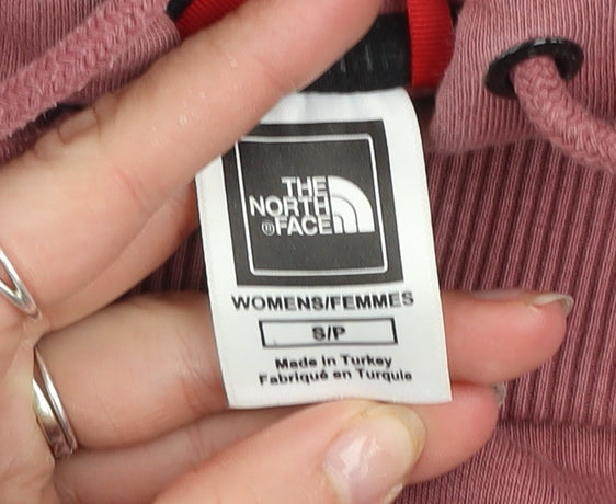 The North Face Womens Mauve Pullover Hoodie Small Cotton Blend Casual