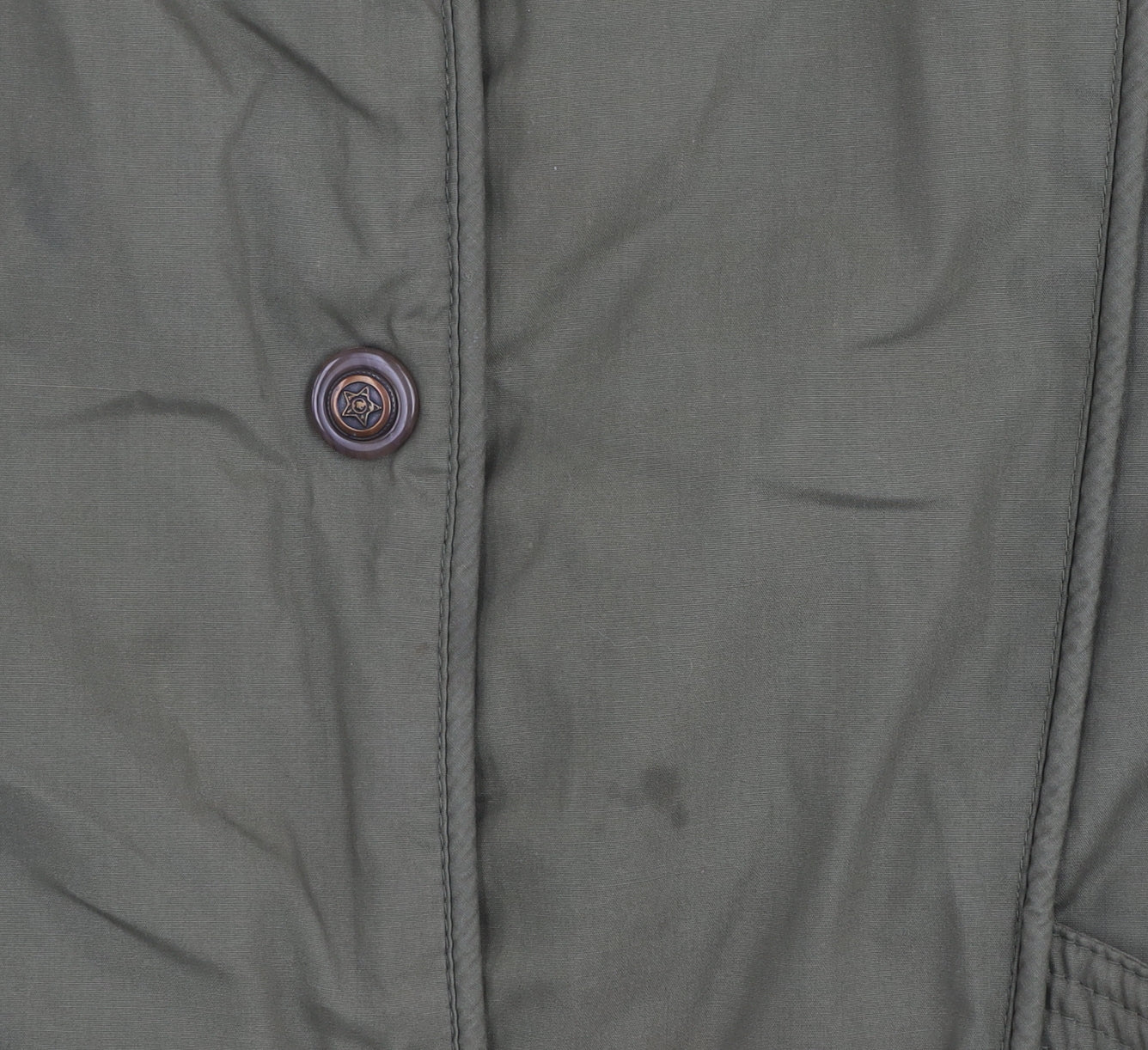 Rossetti Womens Khaki Green Quilted Mid-Length Padded Coat Size 10