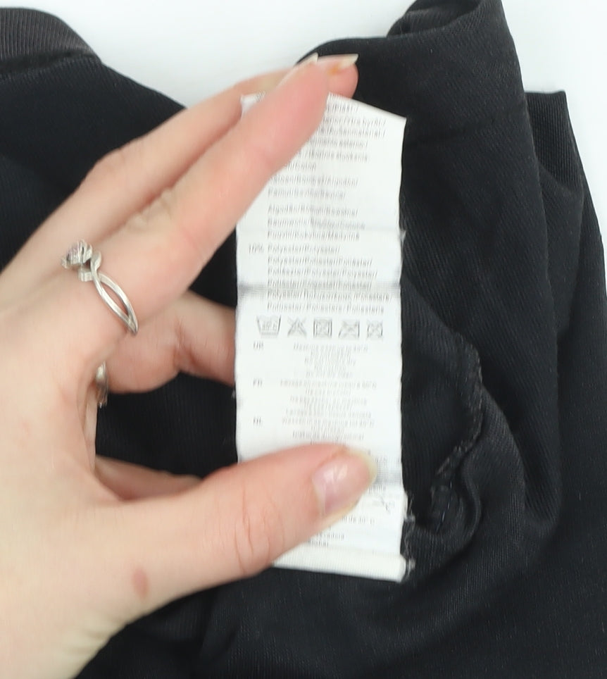 Lee Cooper Men's Black Crew Neck Cotton Blend T-Shirt Size L