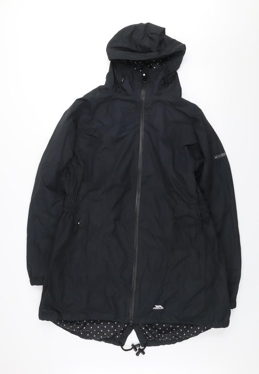 Trespass Womens Black XL Waterproof Hooded Rain Coat Jacket