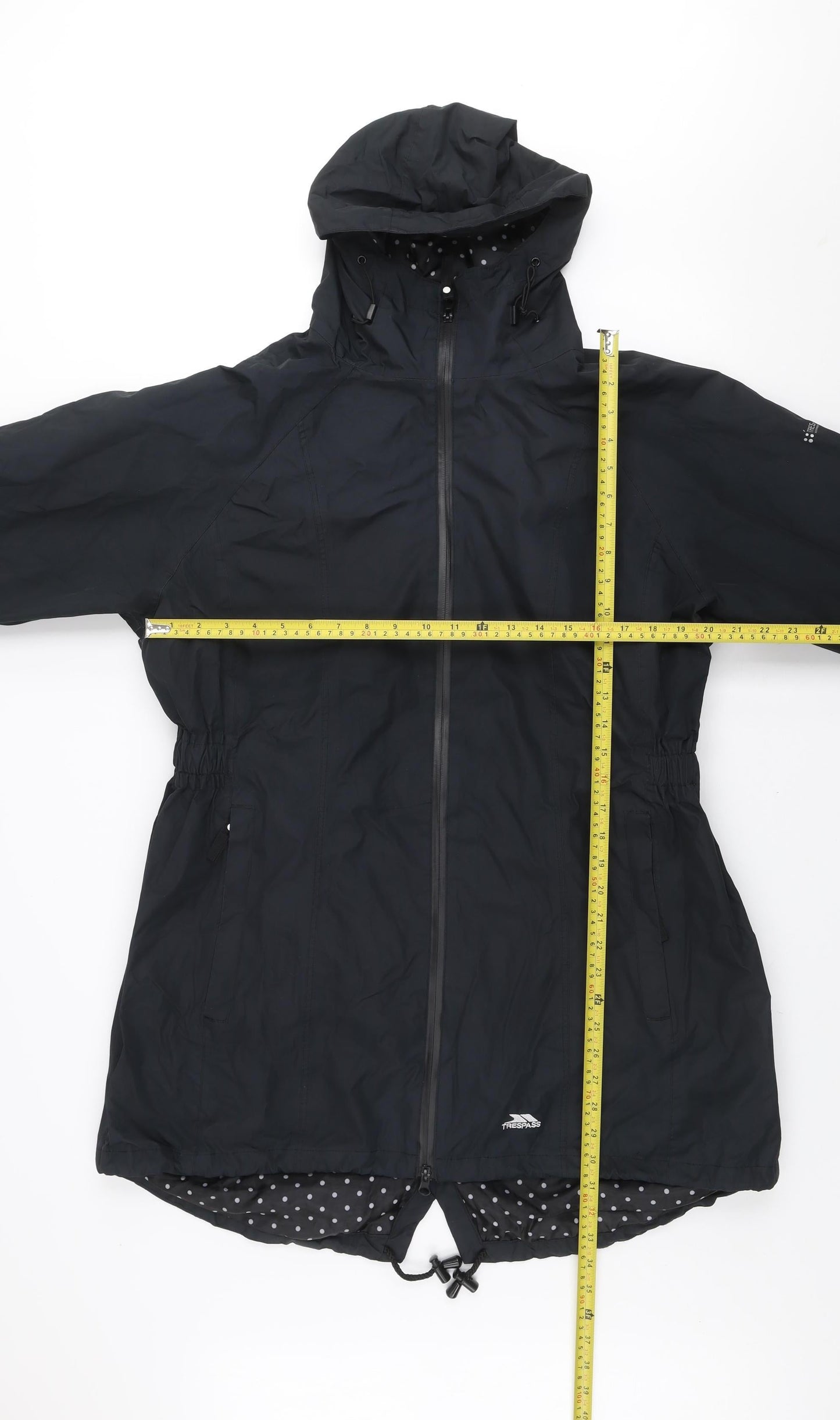 Trespass Womens Black XL Waterproof Hooded Rain Coat Jacket