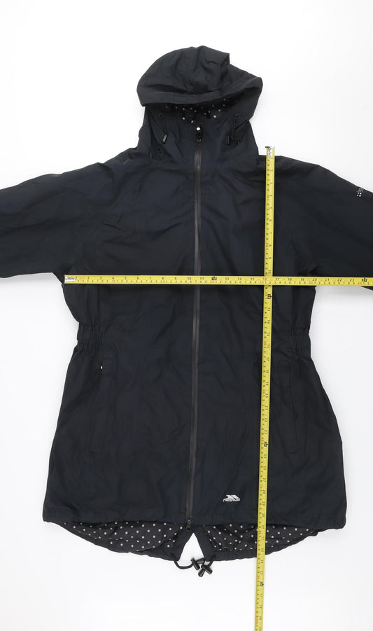 Trespass Womens Black XL Waterproof Hooded Rain Coat Jacket