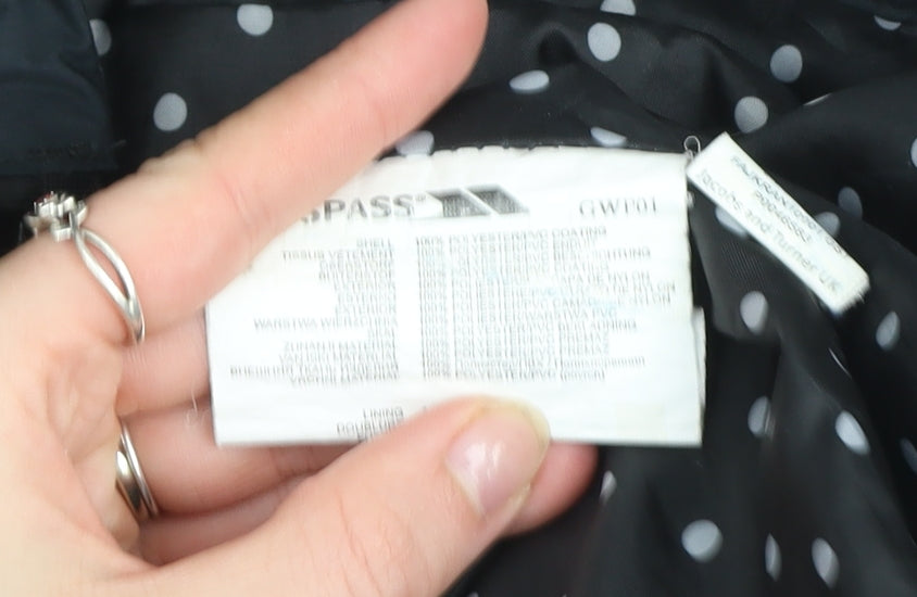 Trespass Womens Black XL Waterproof Hooded Rain Coat Jacket