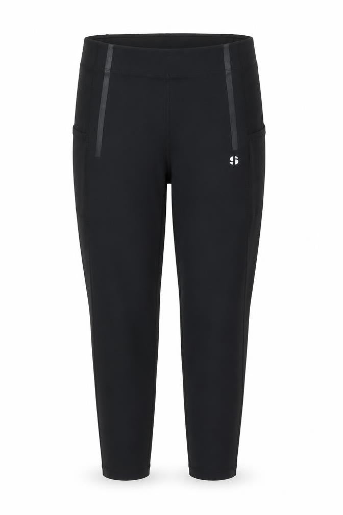 Sports Illustrated Womens Black M Ankle Leggings Activewear