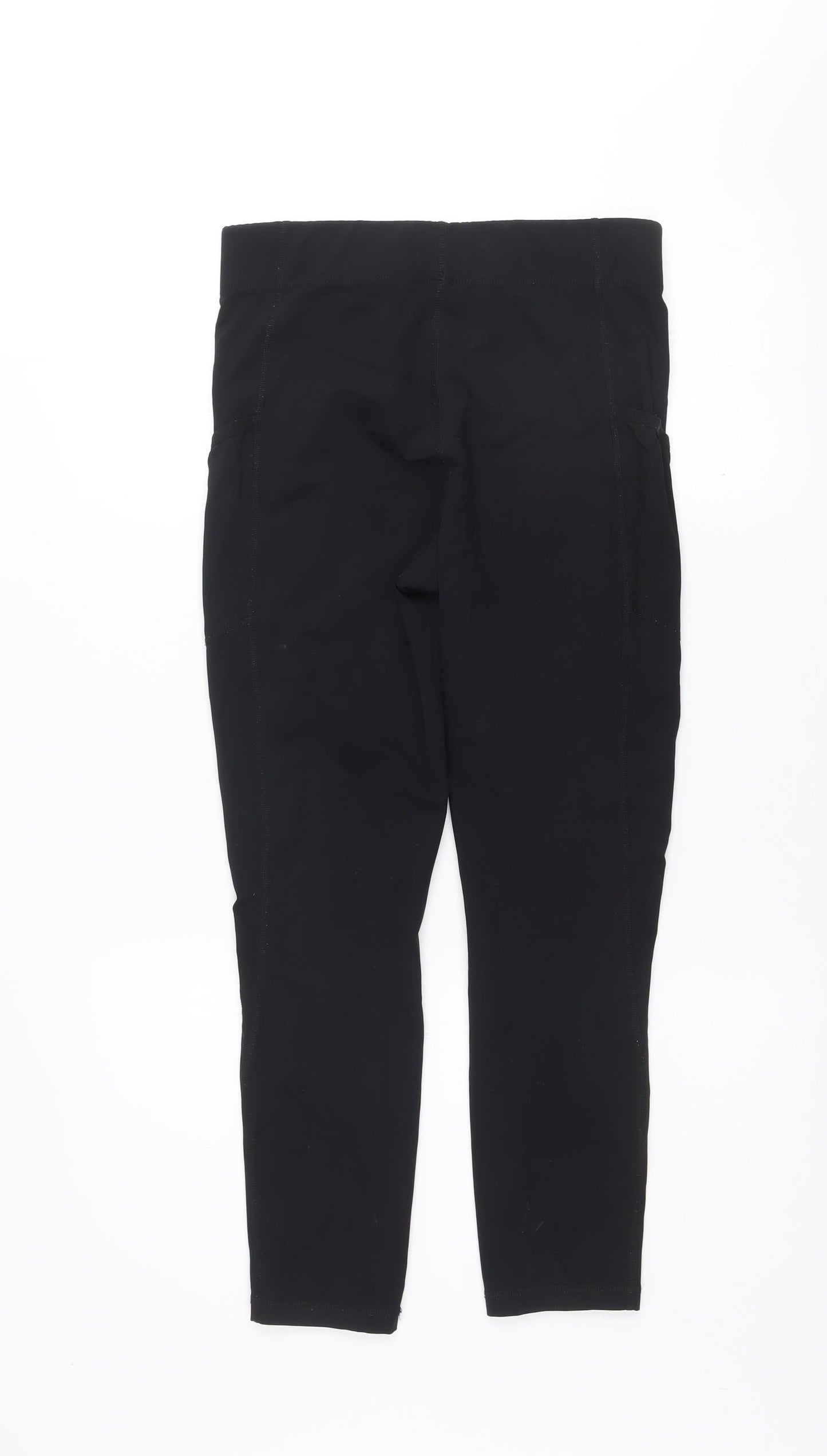Sports Illustrated Womens Black M Ankle Leggings Activewear