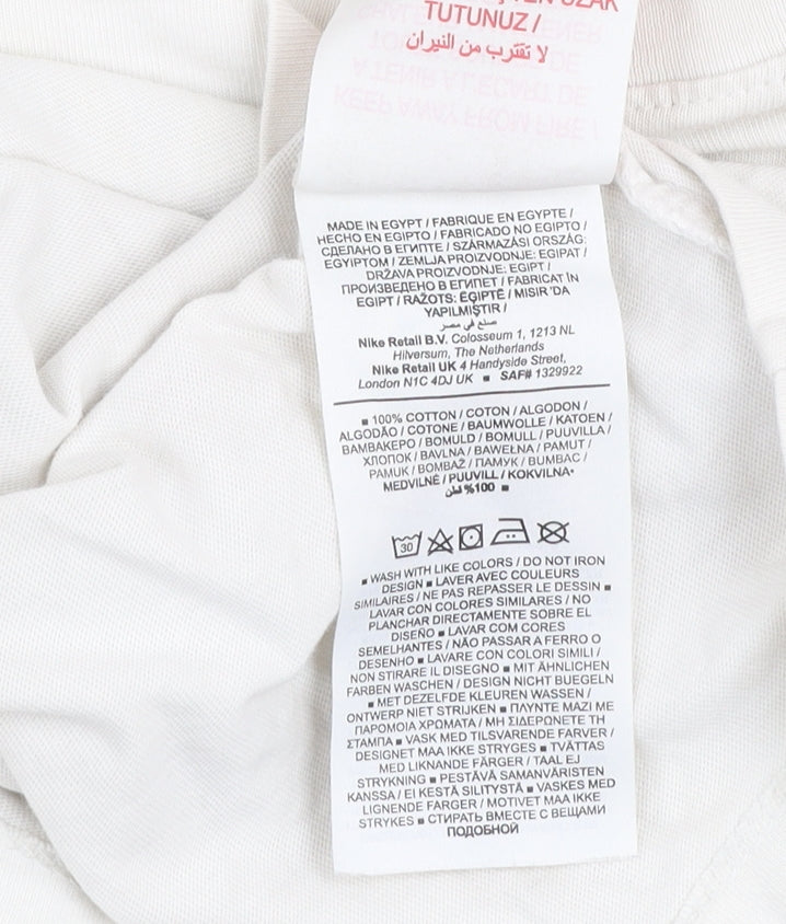 Nike Men's White XL Graphic Logo Sports T-Shirt