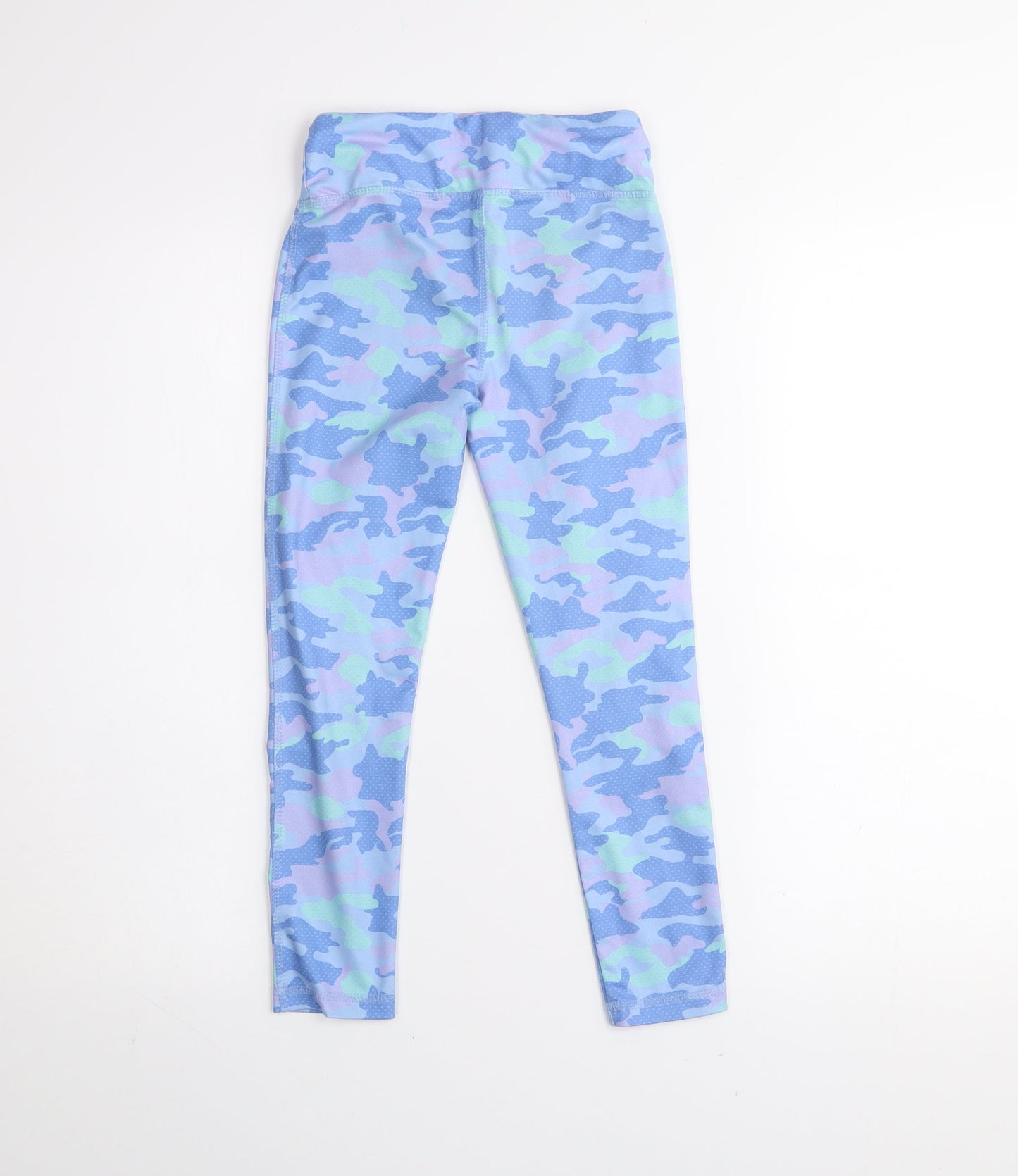 Dunnes Stores Girls Multicoloured Camo Leggings 6-7 Years Elastic Waist Activewear