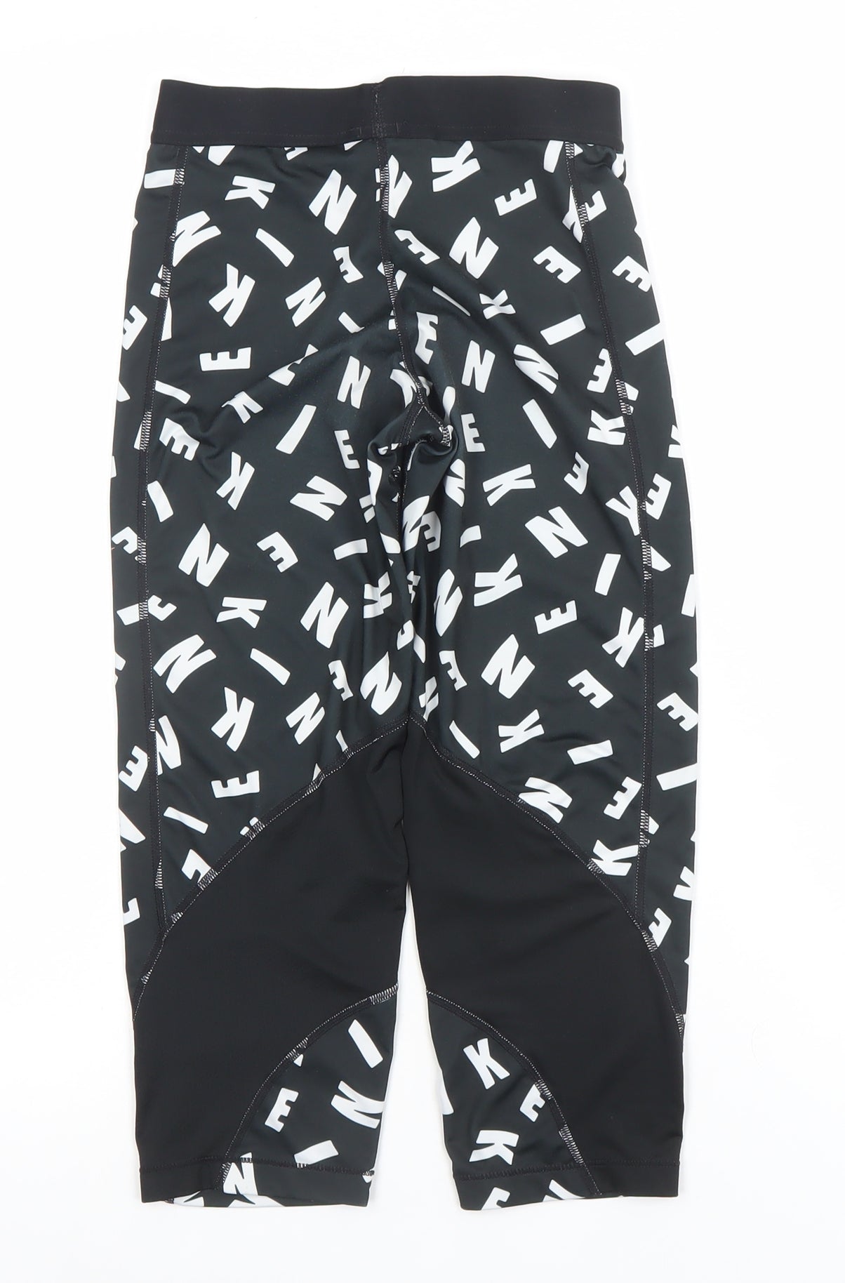 Nike Pro Dri-FIT Black Leggings Women L Capri Athletic Stretch