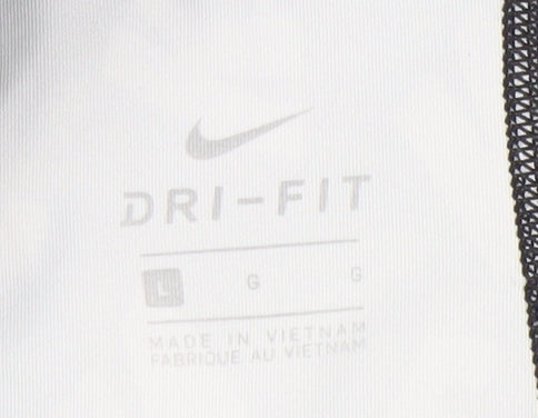 Nike Pro Dri-FIT Black Leggings Women L Capri Athletic Stretch