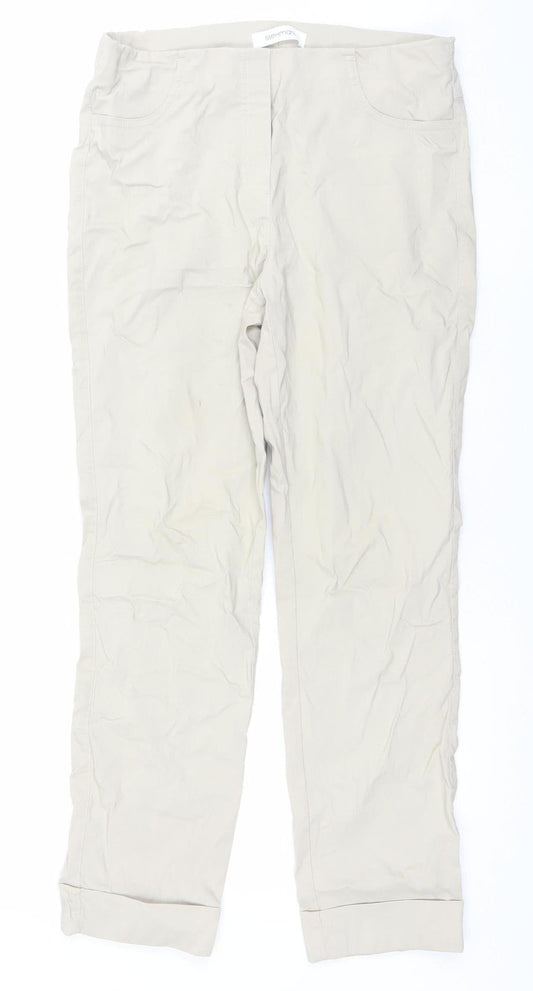 Stehmann Womens Beige Chino Stretch Trousers Size 10