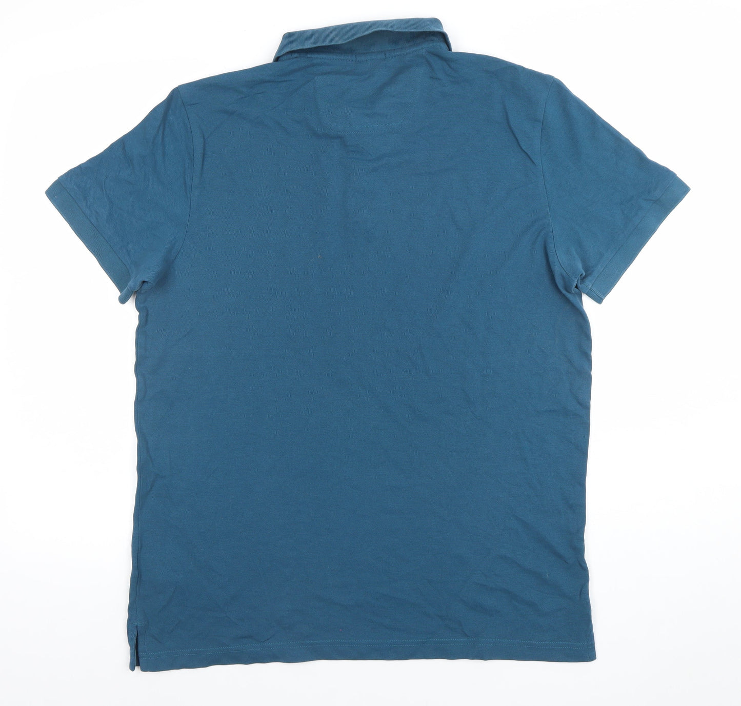 Hugo Boss Men's Blue Cotton Regular Fit Polo Shirt XL