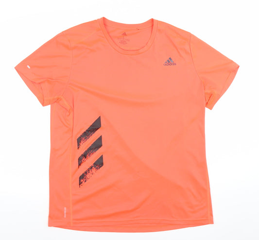 Adidas Men’s Orange Running AEROREADY T-Shirt Size L Lightweight