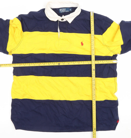 Ralph Lauren Men’s Multicoloured Striped Rugby Polo Long Sleeve M