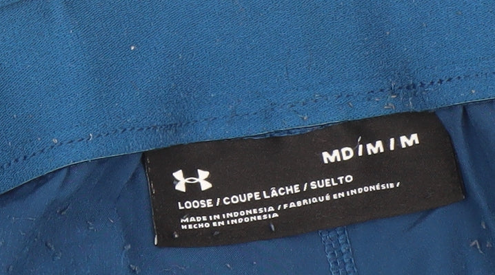 Under Armour Men's Blue M Athletic Shorts Polyester Loose Fit Gym